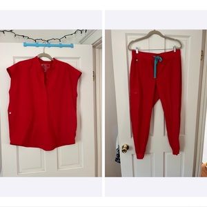 Limited Edition Figs Fionlite Red Scrubs